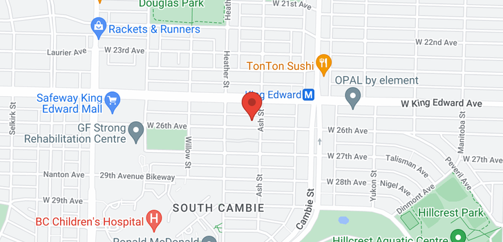 map of 621 W 26TH AVENUE